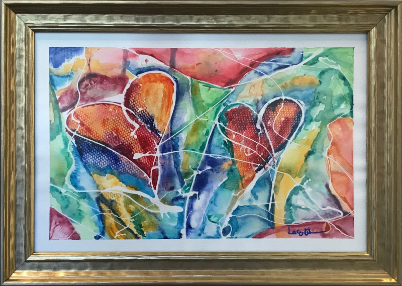 Twin Hearts by artist Lacy Husmann